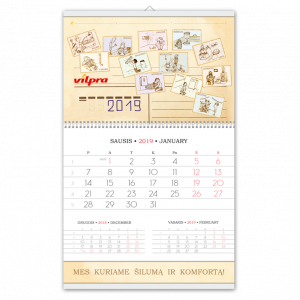 „Vilpra“ sieninis kalendorius, 2019 m.