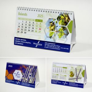 Verčiamas stalo kalendorius, 2025 m.