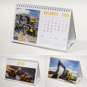 Verčiamas stalo kalendorius, 2025 m.