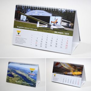 Verčiamas stalo kalendorius, 2025 m.