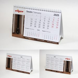 Verčiamas stalo kalendorius, 2025 m.