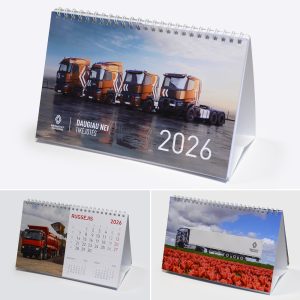 Verčiamas stalo kalendorius, 2026 m.