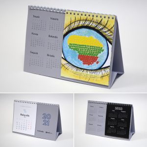 Verčiamas stalo kalendorius, 2021 m.