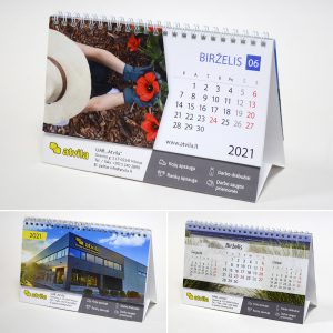 Verčiamas stalo kalendorius, 2026 m.