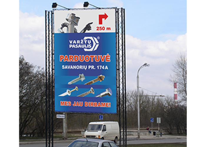 „Varžtų pasaulis“ tentas