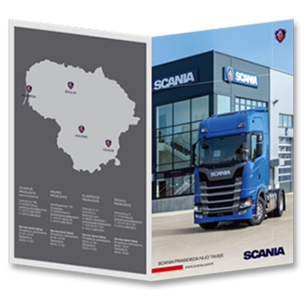 „SCANIA prasideda nuo tavęs“ lankstinukas