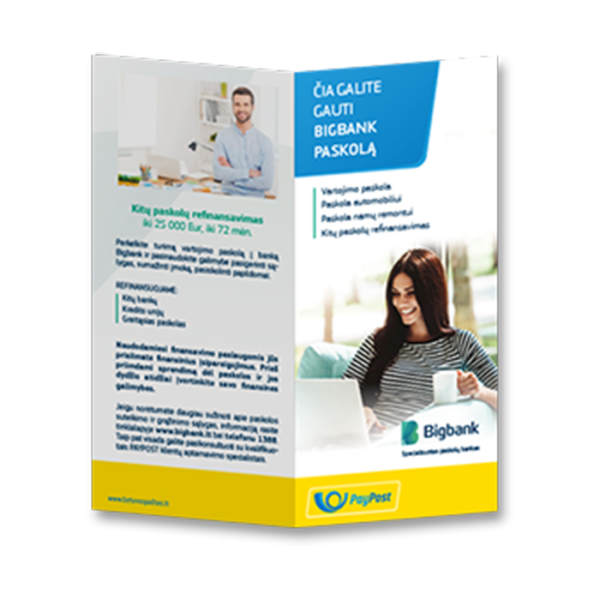 „Bigbank paypost“ lankstinukas