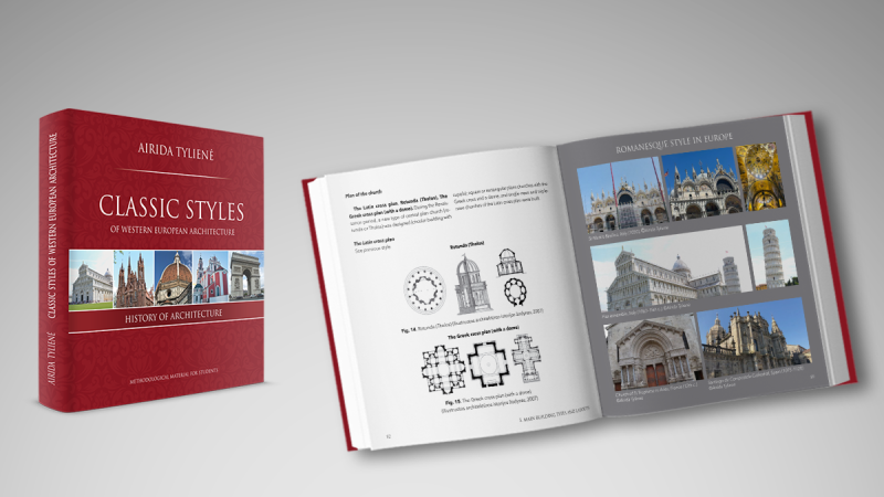Airida Tylienė „Classic styles of Western European architecture“, 200x200 mm