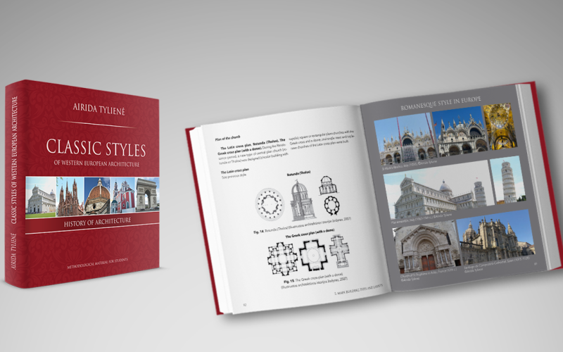 Airida Tylienė „Classic styles of Western European architecture“, 200x200 mm