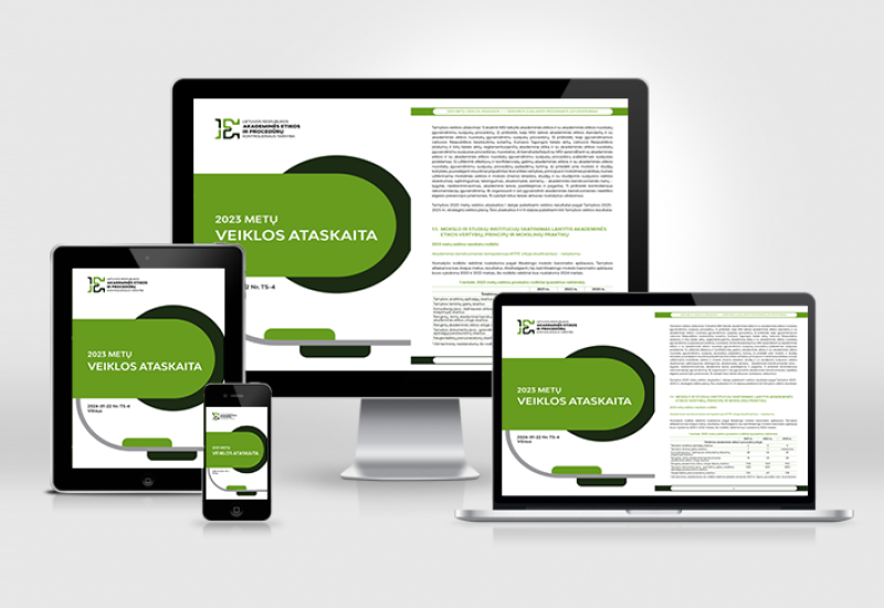 „Lietuvos Respublikos akademinės etikos ir procedūrų kontrolieriaus tarnybos 2023 metų veiklos ataskaita“