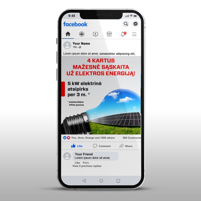 „Vilpra“ reklamjuostė, „Facebook“