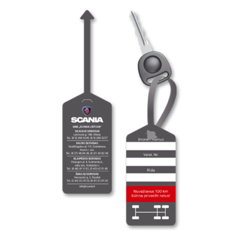 Raktų pakabukas su vieta įrašui