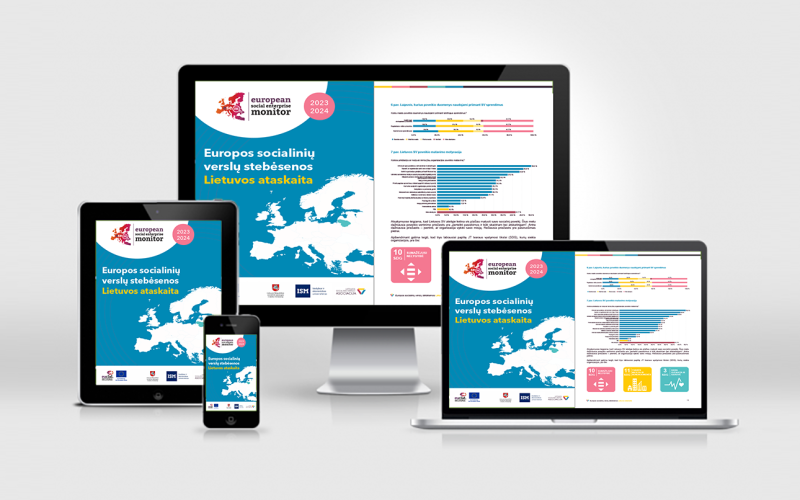 „Europos socialinių verslų stebėsenos Lietuvos ataskaita 2023–2024 m.“