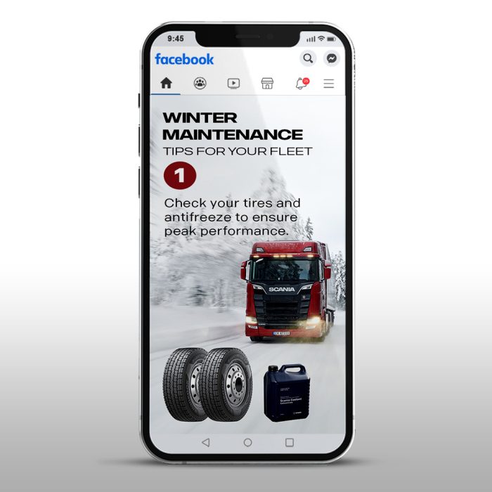 UAB „Scania Lietuva“, baneris „Winter maintenance“