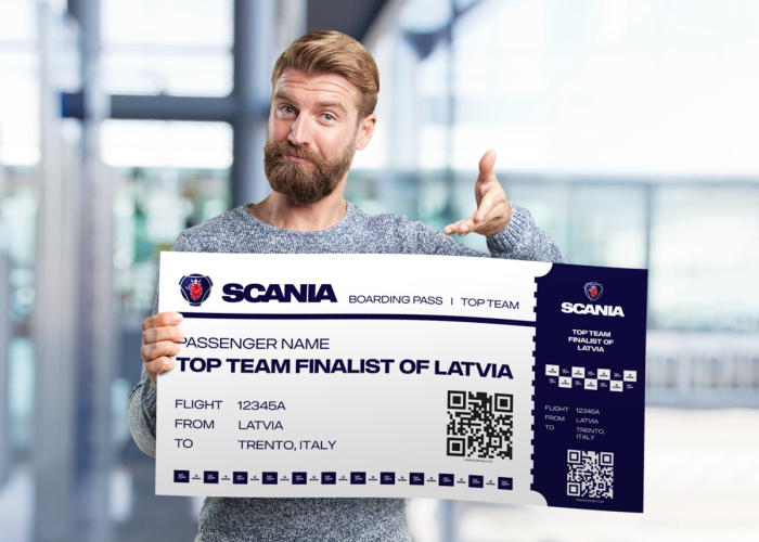 „SCANIA Top team“ įlaipinimo plakatas
